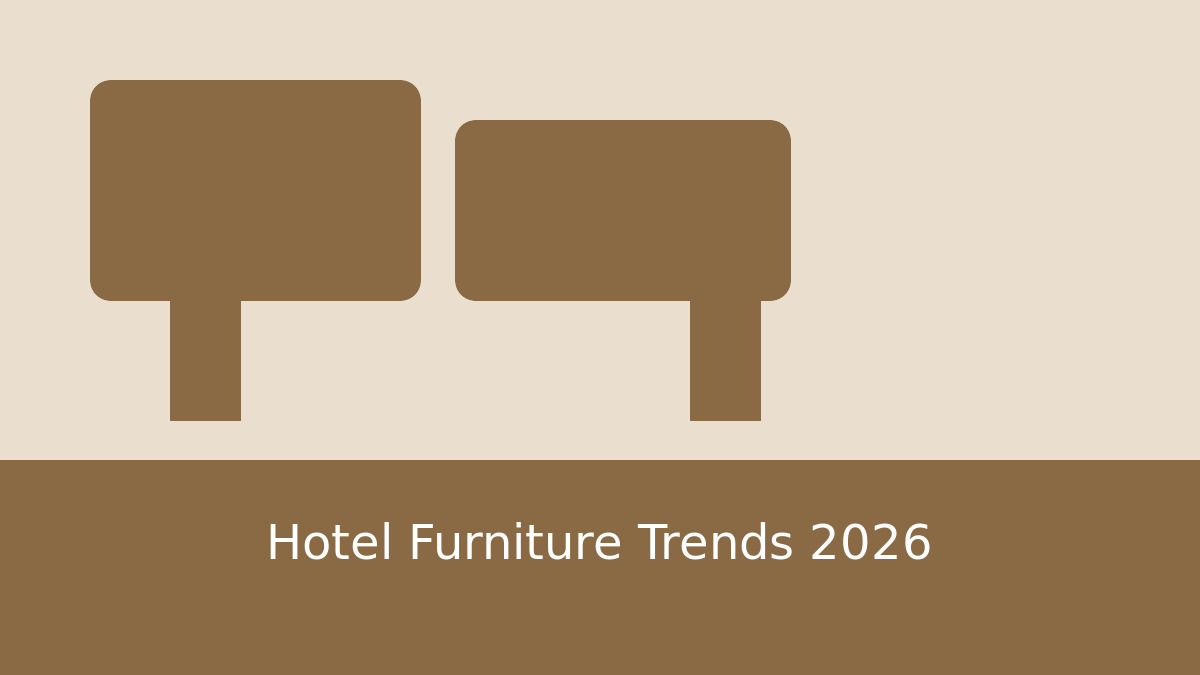 Warm neutral hotel suite with custom wood furniture and lounge chair